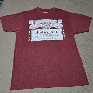 Budweiser Graphic Distressed Logo Tee Shirt, budweiser beer lable, M